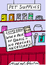 Cartoon: Ad in petshop for competition.